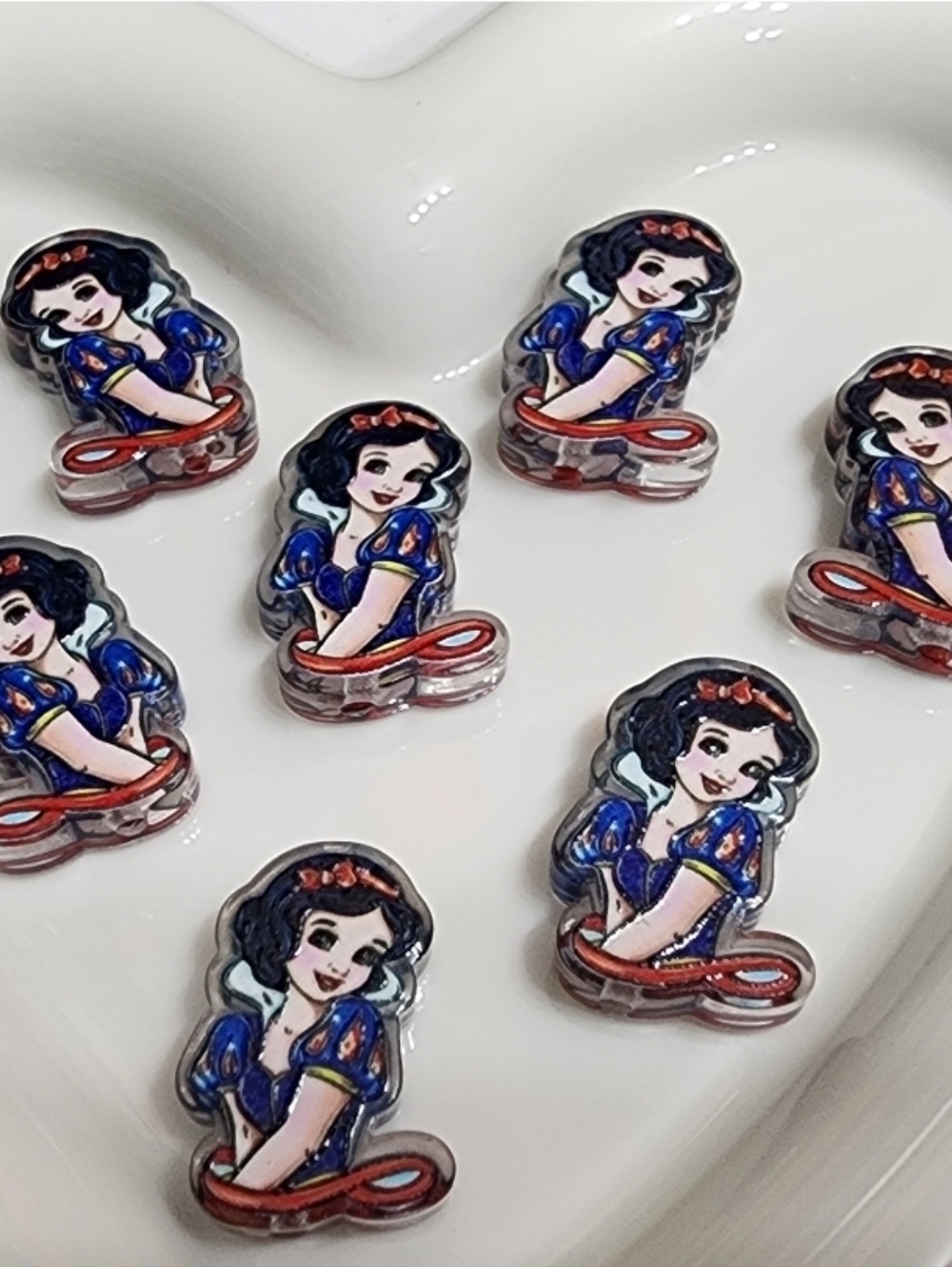 Princess Focal Beads Acrylic 2 Pc Beaded Pen Jewelry‎ Making Charms Crafts Clips